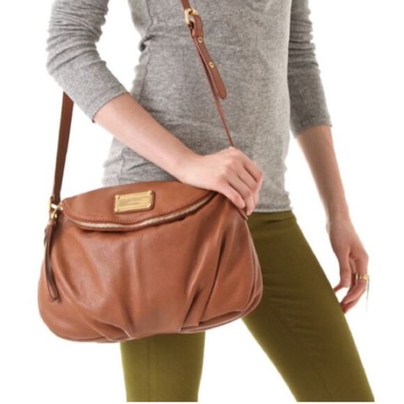 Marc By Marc Jacobs Natasha Caramel Brown Leather Classic Shoulder Crossbody Bag - Picture 1 of 15